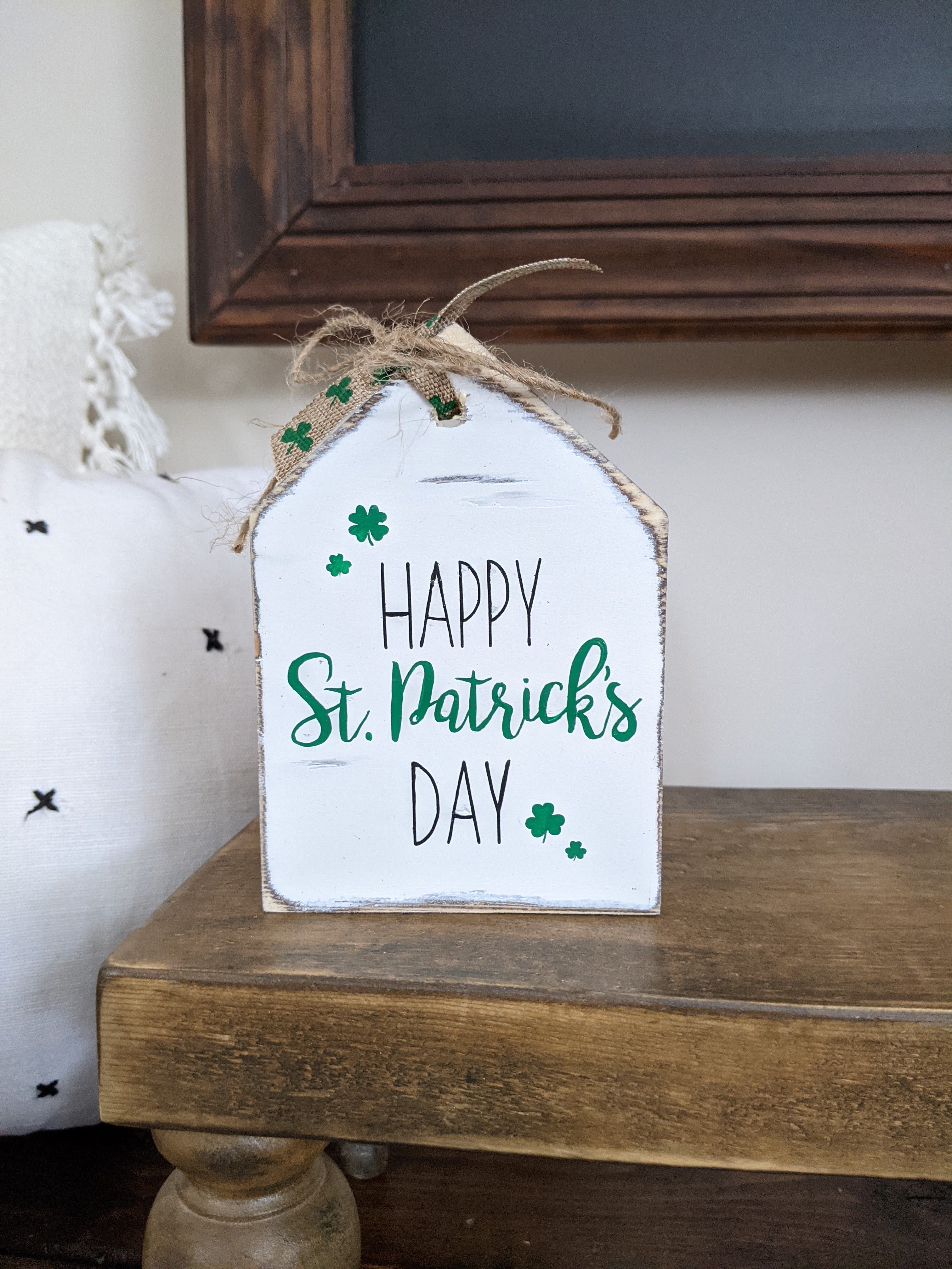 St Patricks Day Mini Wooden Sign Rae Dunn Inspired Decor 